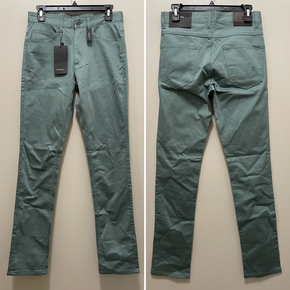 Zara Skinny Fit Pants - 29 - Sage Green - NWT